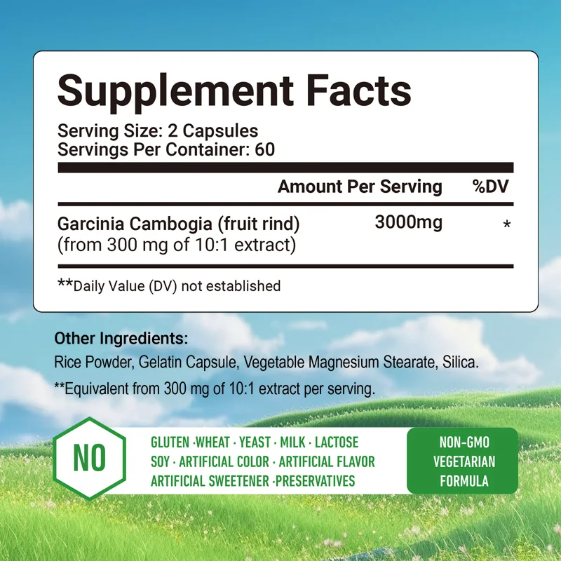 Cápsulas de Garcinia Cambogia: - Garcinia Cambogia Extract reseña y precio