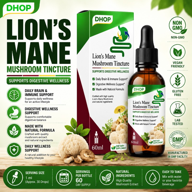 Tintura Líquida de Melena de L - Lion Mane Mushroom reseña y precio