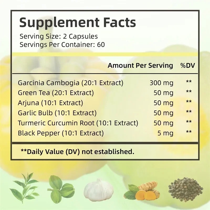 Cápsulas de Extracto Puro de G - Garcinia Cambogia Extract reseña y precio